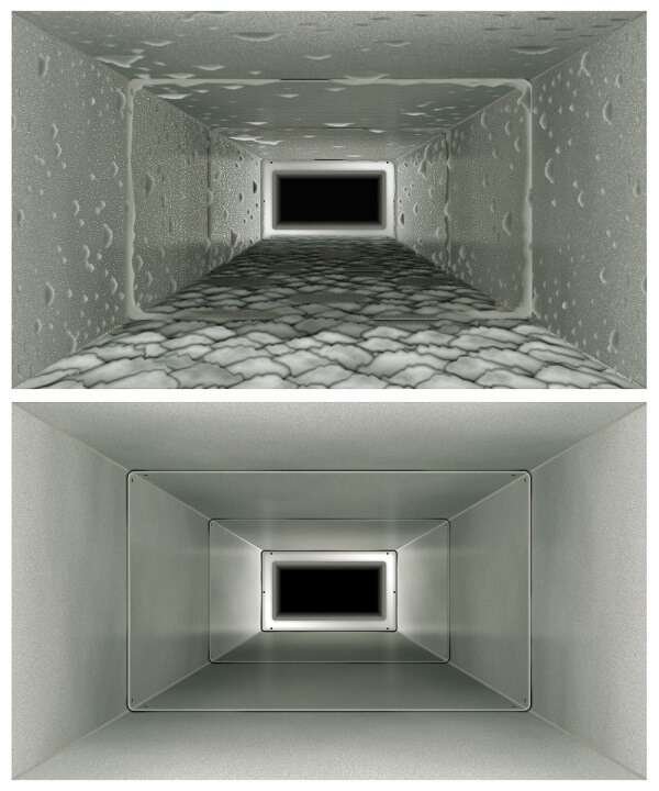 Texas choice before and after duct cleaning image